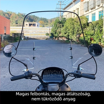 Elektromos járművek első szélvédője, PE anyag, nagyfelbontású üveg, testreszabható