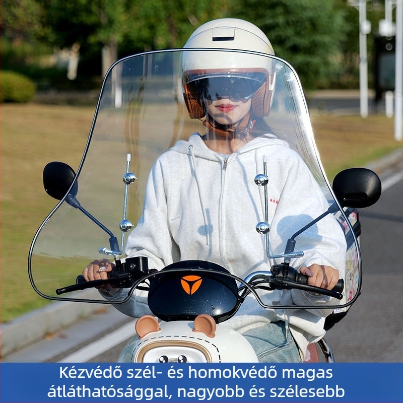 Elektromos járművek első szélvédője, PE anyag, nagyfelbontású üveg, testreszabható