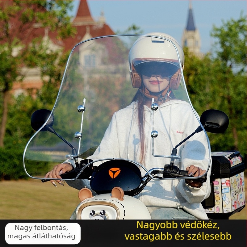 Elektromos járművek első szélvédője, PE anyag, nagyfelbontású üveg, testreszabható
