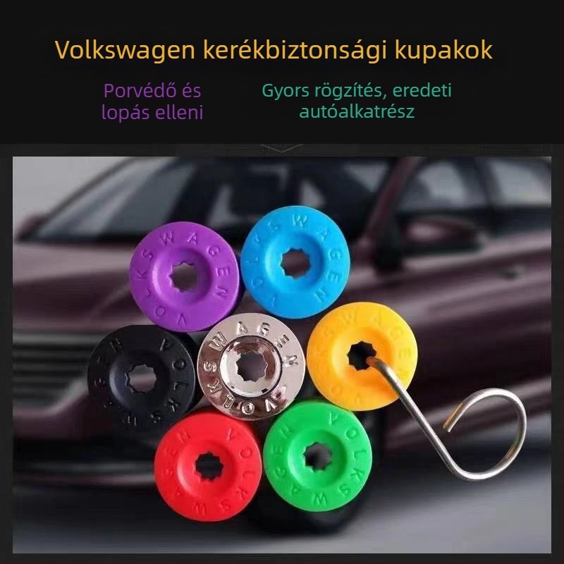 VW kerékcsavar sapka — JD-T2771, műanyag, PE csomagolás, kompatibil VW modellekkel