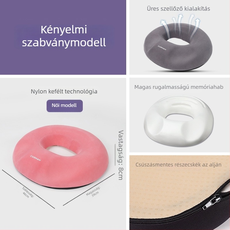 Szülés utáni kismama párna – memóriahab töltet, poliészter huzat, modern minimalista stílus