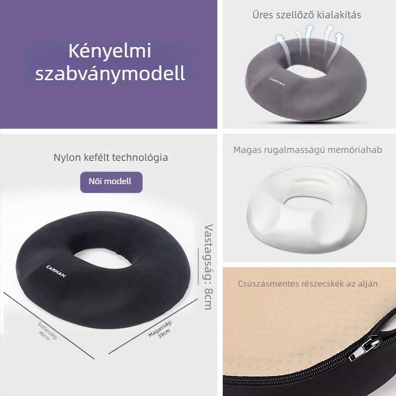 Szülés utáni kismama párna – memóriahab töltet, poliészter huzat, modern minimalista stílus