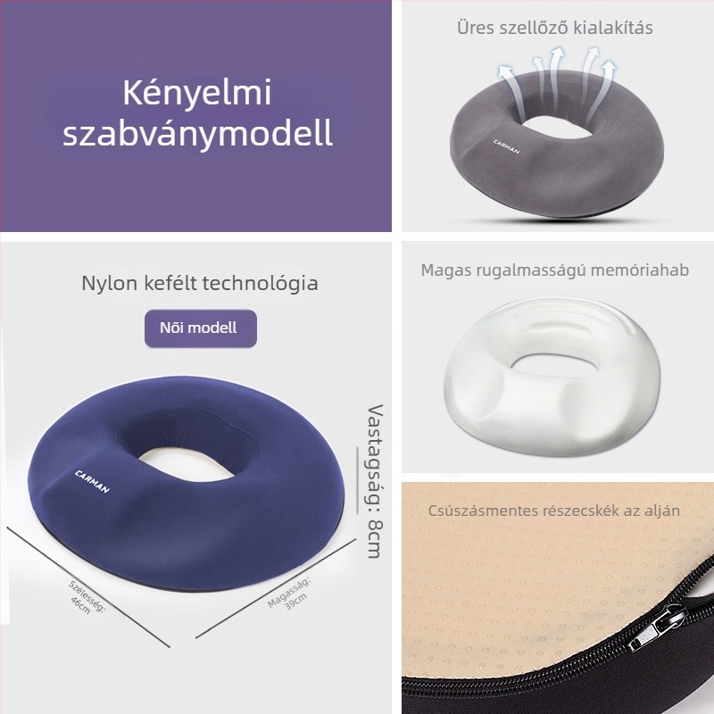 Szülés utáni kismama párna – memóriahab töltet, poliészter huzat, modern minimalista stílus