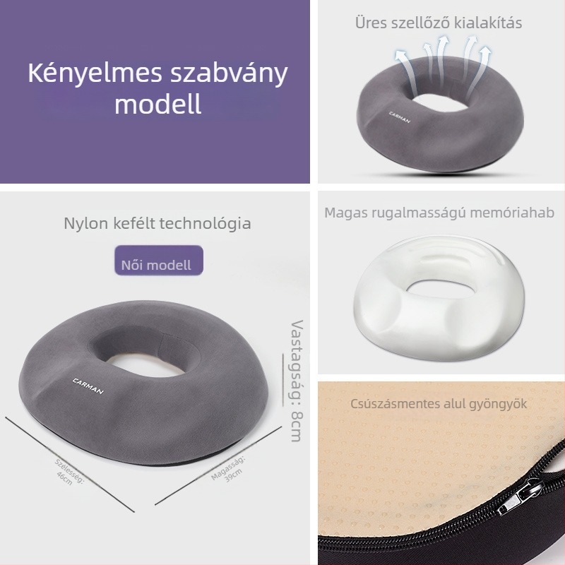 Szülés utáni kismama párna – memóriahab töltet, poliészter huzat, modern minimalista stílus