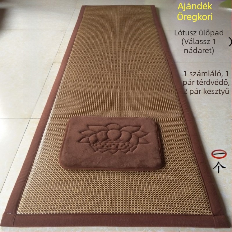 Rattánból készült meditációs párna memóriahab töltettel, új kínai stílusú prostrációs matrac