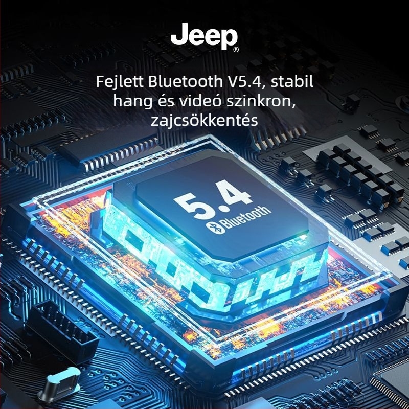 Digitális kijelzős vezeték nélküli Bluetooth fülhallgató, sportos over-ear kialakítás, Bluetooth 5.4, IPX5, üzemideje 4–8 óra