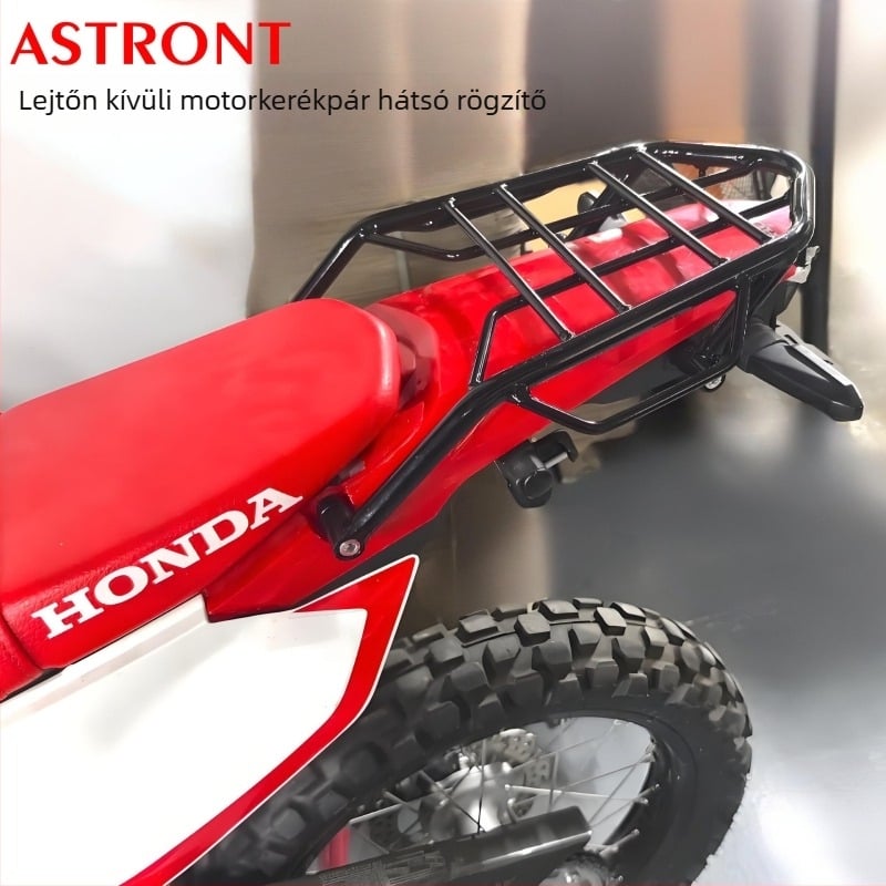 CRF300L Rallyhoz kartámaszos hátsó csomagtartó — ASTRONT, dekoratív poggyászkeret