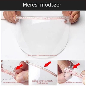 Motorkerékpár sisak plex visor, átlátszó, szélvédett, kopásálló