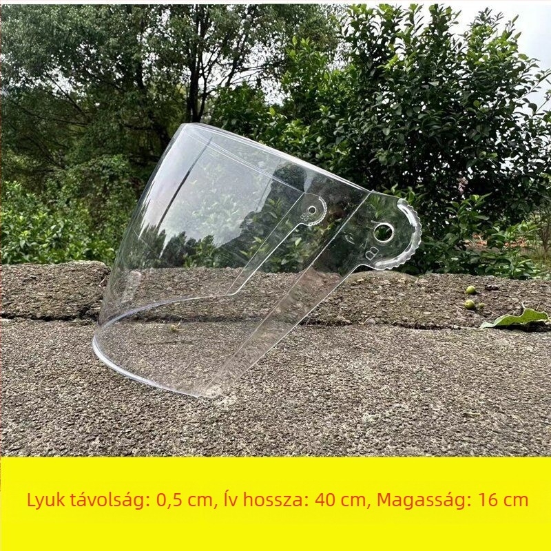 Motorkerékpár sisak plex visor, átlátszó, szélvédett, kopásálló