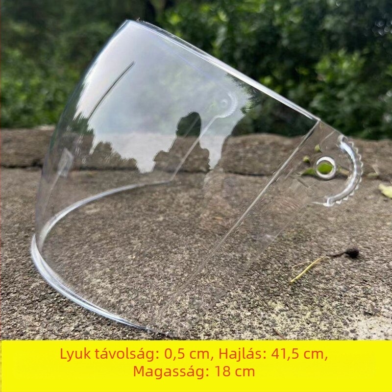 Motorkerékpár sisak plex visor, átlátszó, szélvédett, kopásálló