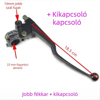 Motorkerékpár kormányrendszer bal oldali kuplungkar és jobb oldali fékkar, márka Dinosaur Cow, modell Handlehold, anyag: Egyéb, testreszabás: Igen