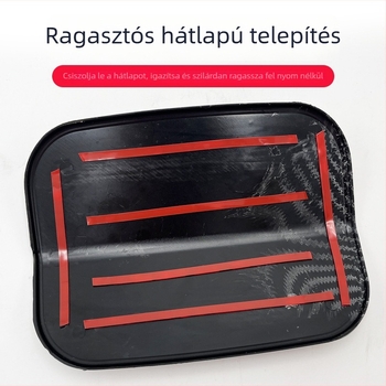 Dodge Challenger 2015-2021 ABS üzemanyag-tank fedél külső dekorációs matrica – szénszövets mintázat
