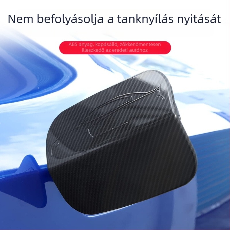 Dodge Challenger 2015-2021 ABS üzemanyag-tank fedél külső dekorációs matrica – szénszövets mintázat