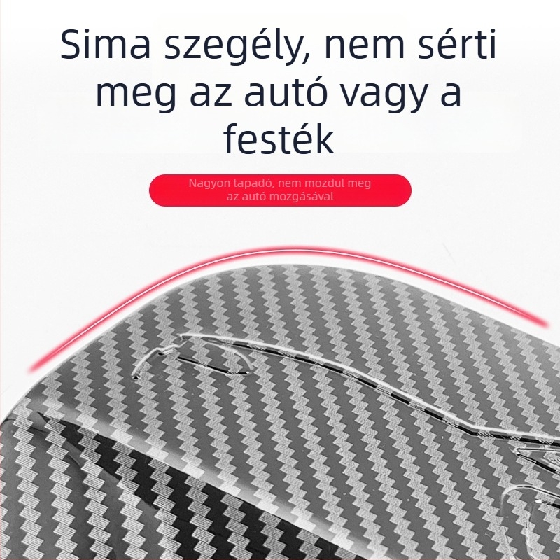 Dodge Challenger 2015-2021 ABS üzemanyag-tank fedél külső dekorációs matrica – szénszövets mintázat