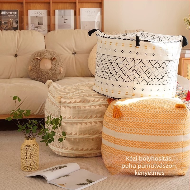Extra vastag tatami padlós párna, puha ülőpárna, ablak melletti párna, textilekből készült minimalist dizájn