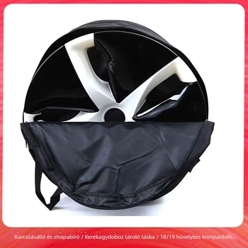 Tesla 18/19 hüvelykes keréktárcsa sapkáinak tároló táskája, többszintes kialakítással Model 3-hoz és Model Y-hez.