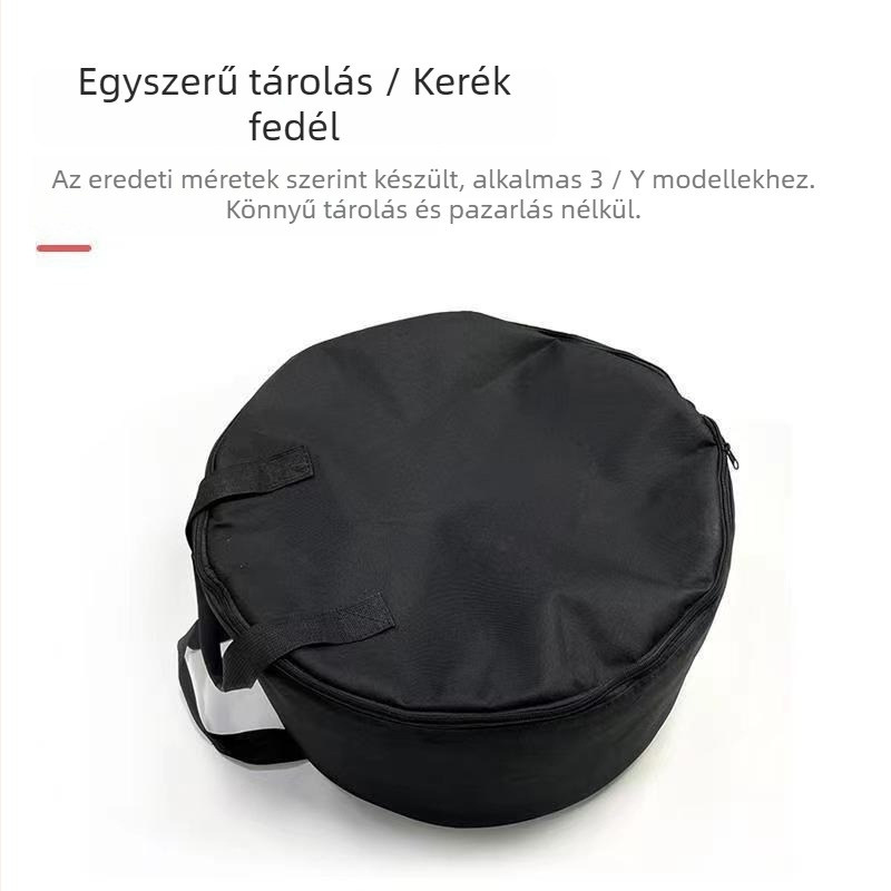Tesla 18/19 hüvelykes keréktárcsa sapkáinak tároló táskája, többszintes kialakítással Model 3-hoz és Model Y-hez.