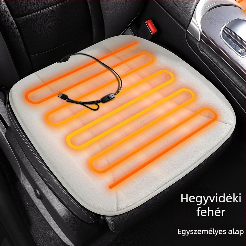 Autó fűtött ülés párna USB-vel, 12V/24V elektromos takaró az egész autóhoz