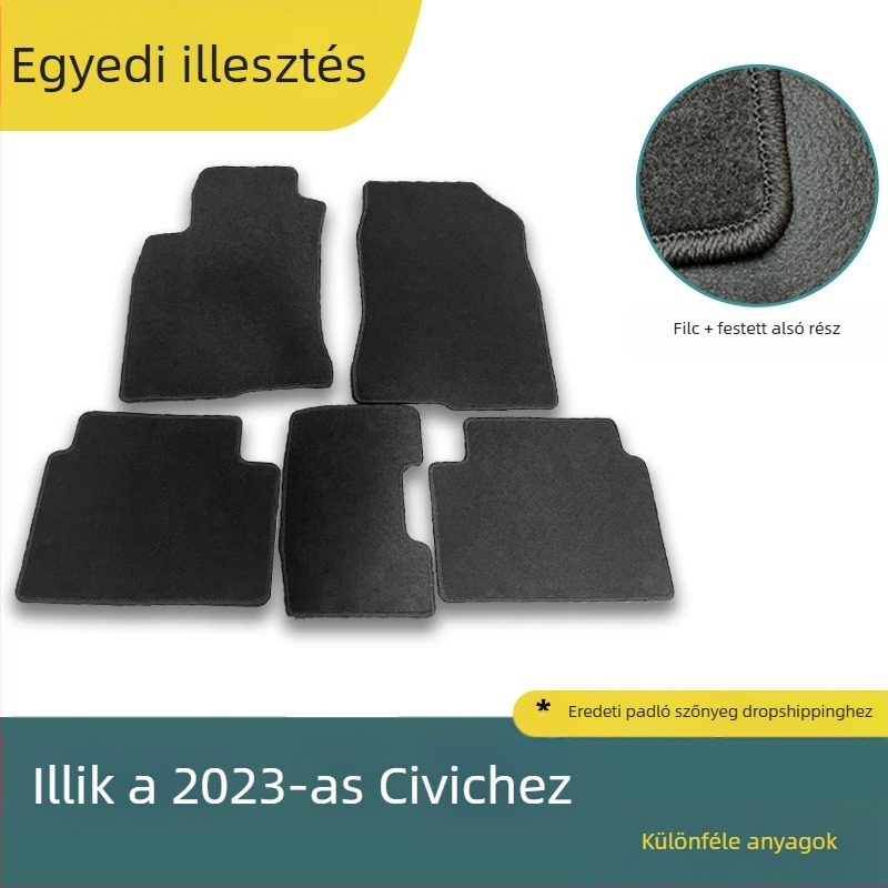 Autó lábtörlő velúr anyagból, SONSANG márka, univerzális illeszkedés, logóval