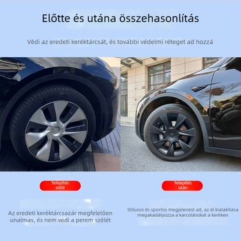 Tesla Model Y 19 hüvelykes kerékagyfedél – teljes fedés, 7 küllős navigátor stílus, kerékvédő kör