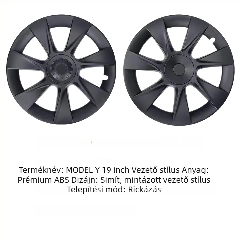 Tesla Model Y 19 hüvelykes kerékagyfedél – teljes fedés, 7 küllős navigátor stílus, kerékvédő kör