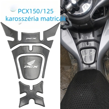 SYMOTO szénszálas üzemanyag-tank matrica és tankfedél matrica Honda PCX125/150 – motorkerékpár védő matrica
