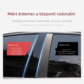 Porsche Panamera ablak középső oszlop dekorléc, PC anyag, Fangzhi márka, 2010-2016