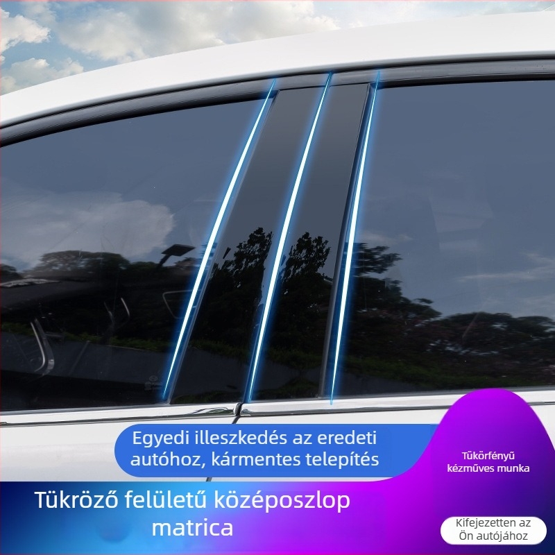 Porsche Panamera ablak középső oszlop dekorléc, PC anyag, Fangzhi márka, 2010-2016