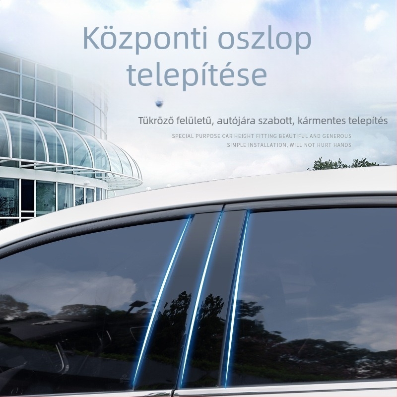 Porsche Panamera ablak középső oszlop dekorléc, PC anyag, Fangzhi márka, 2010-2016