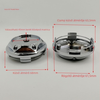 Szénszálas mintázatú kerékagy sapkák 61 mm, 63 mm és 68 mm átmérőhöz