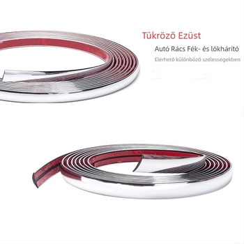 Autóablak díszléc, elektroplatált bevonattal, univerzális illeszkedés, ütközésvédő, automata váltós járművekhez