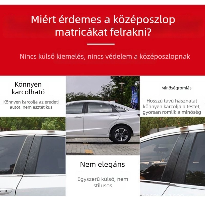 Honda Stream RN6/7/8/9 középső oszlop ablakdíszítő sín | PC műanyag | Feldolgozás nélküli