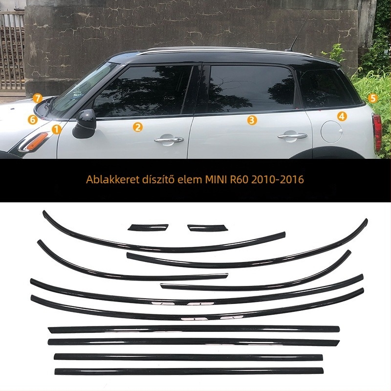 MINI Clubman Cooper F56/R56/F54/R60 ablak díszléc – rozsdamentes acél