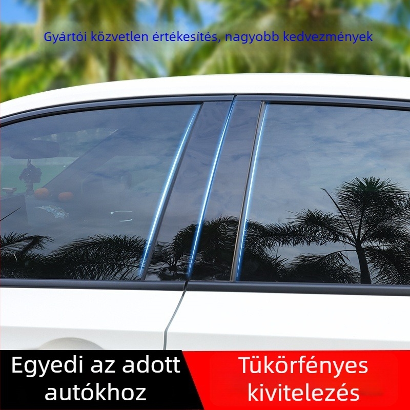 Toyota Hilux 2015-2023 ablakdíszítő fénycsík, oldalsó ajtó és B-pillér matrica