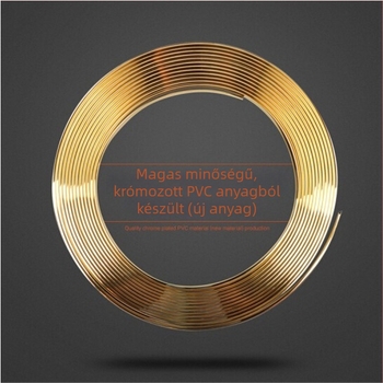 Autó ventilációs nyílás dekoratív szalagja, U-formájú ajtócsipesz, ezüst PVC dekoratív szalag