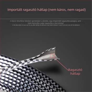Autó ventilációs nyílás dekoratív szalagja, U-formájú ajtócsipesz, ezüst PVC dekoratív szalag