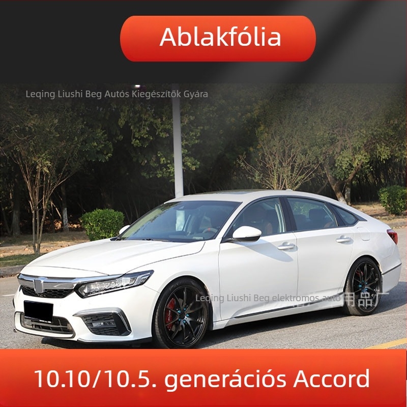 Honda Accord 2018-2022: dekoratív ablaksáv és fényes oldalsó csík a karosszériára – külső felújító kiegészítő