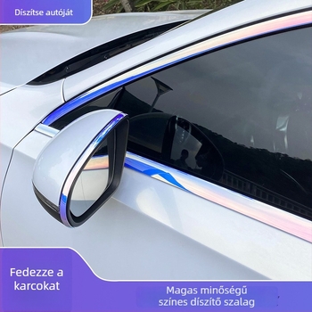 Univerzális PVC krómozott dekoratív sávok autóablakokhoz és ajtóélekhez, lökhárítóvédő csíkok