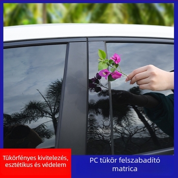 Középső oszlop ablak dekoratív matricája fekete fényes tükrös felülettel, S05/SL03/S7/S07/L07