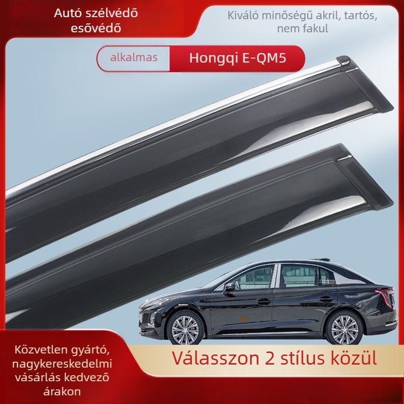 Hongruibonte akril Rain Shield Hongqi E-QM5-hoz – közvetlen ragasztásos telepítés, testreszabható feldolgozás, dedikált járműhöz illeszkedik