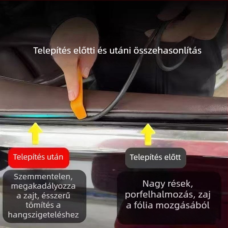 Gumis szalag autóablakhoz – hangszigetelés, tömítés a réseknél, gumiból készült anyag, testreszabható