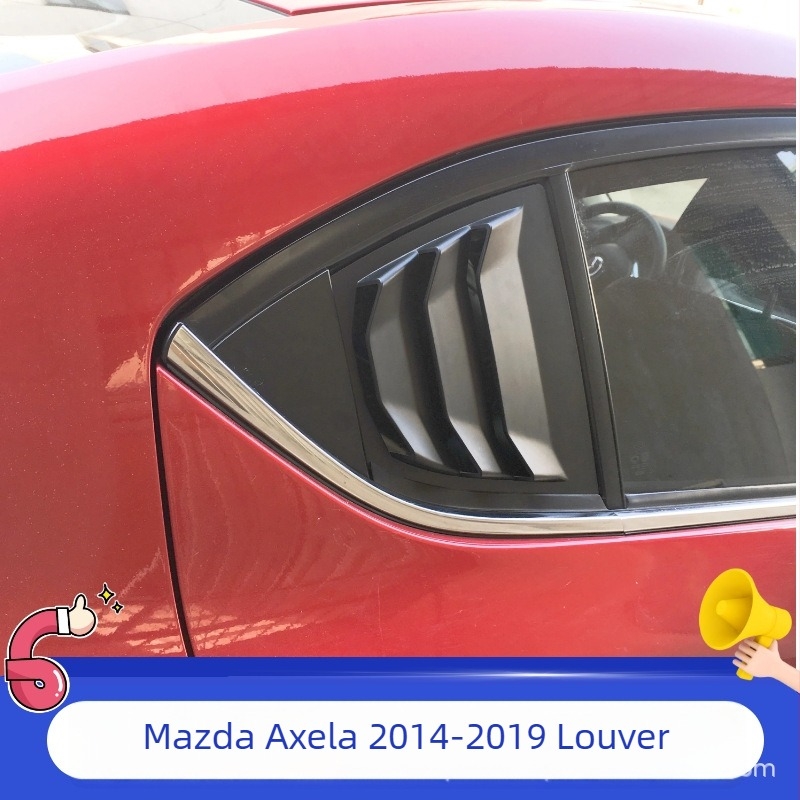 Mazda 3 Axela 2014–2019 hátsó oldalsó lamellás szellőző az ablakhoz, Mustang-stílusú háromszög alakú