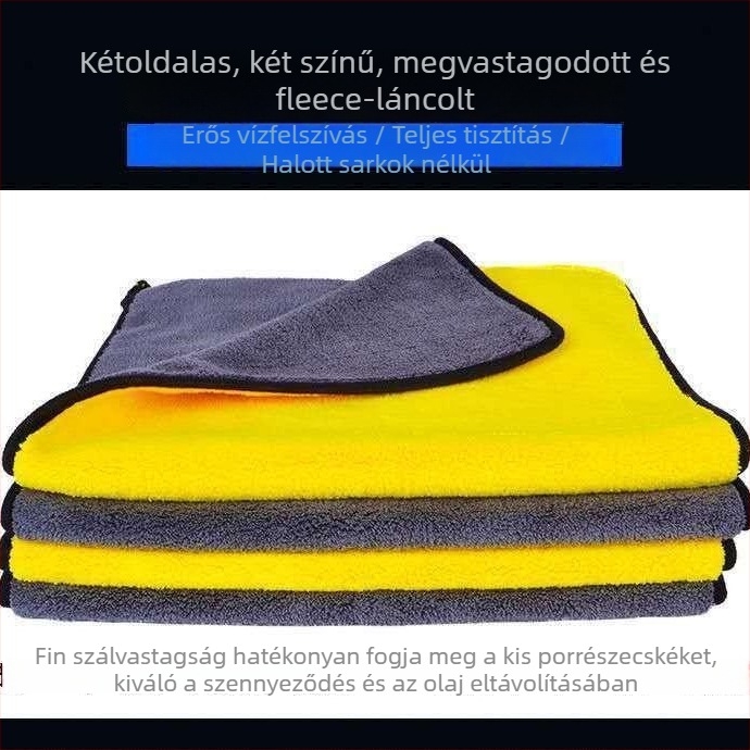 Autó belső tisztító mikroszálas kendő, 40 g, gyors száradású, nagy nedvszívó, logóval testreszabható