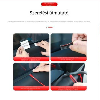 Autóablak tömítő szalag, üveg közötti hézag tömítése, vibráció- és zajcsökkentés