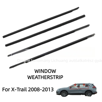 Nissan X-Trail autóablak-tömítés, 4 darabos készlet, gumi, vastagság 3