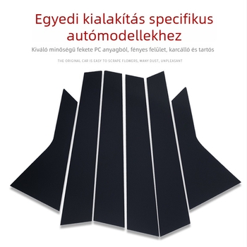 Cadillac XT5 XT4 XTS CT6 CT5 CT4 SRX ATS-L modellhez illő ablakdíszítőcsík – fényes fekete középső oszlop