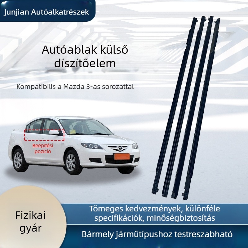 Mazda3 gumírozott ablaktömítés-szalagok (BP4K50640F, BP4K50650D, BP4K50650F)