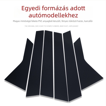 Mazda CX-5 ablakszegély középpillér matricák, PC fekete, 2013-2016 és 2017-2022