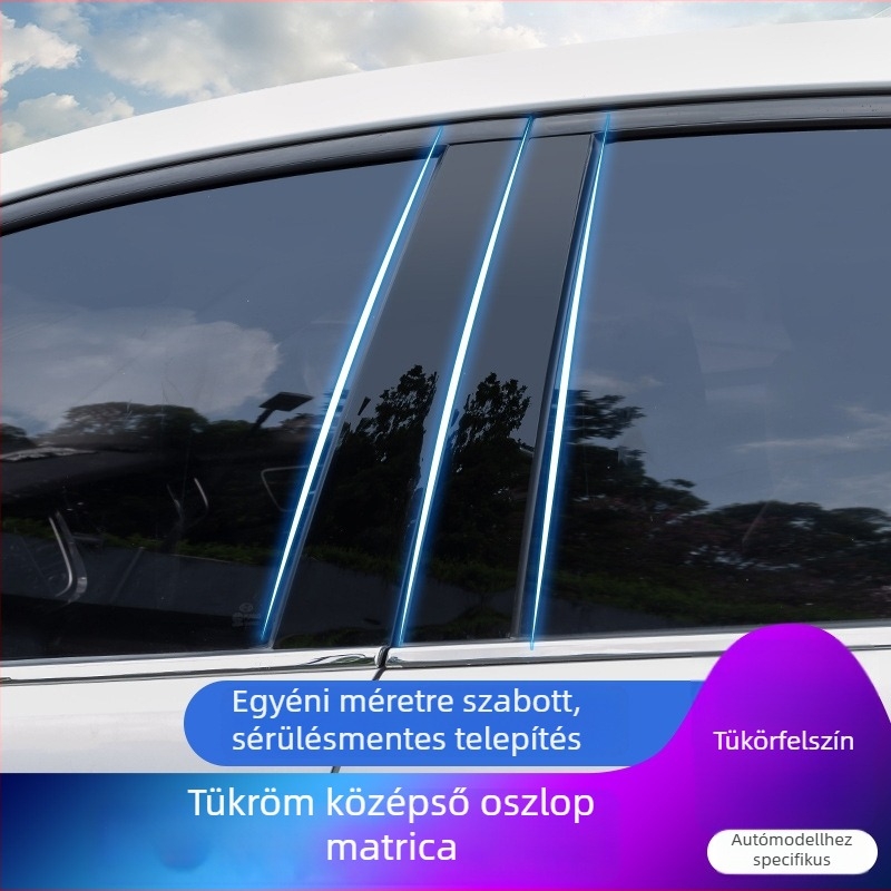 Mazda CX-5 ablakszegély középpillér matricák, PC fekete, 2013-2016 és 2017-2022