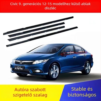 Civic külső ablaküveg tömítő és vízdeflektor csík